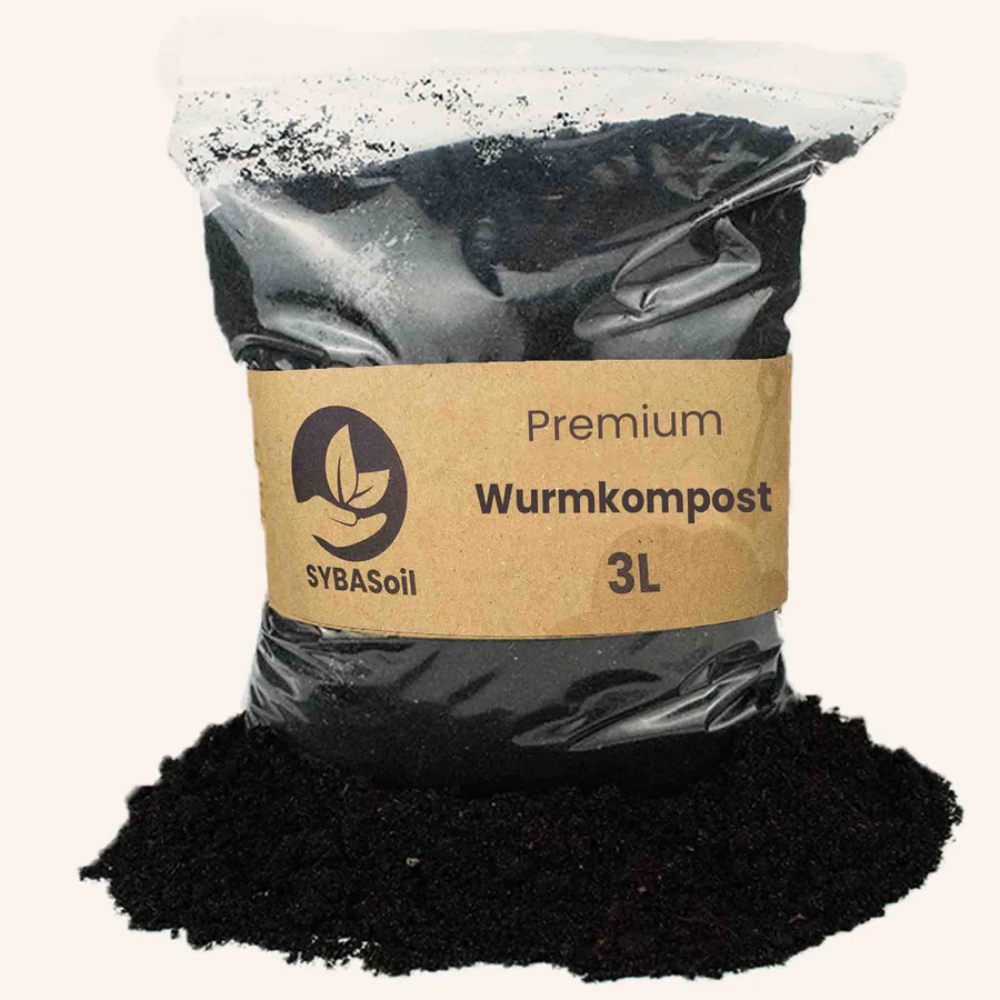 SYBASoil Premium Wurmkompost 3 Liter