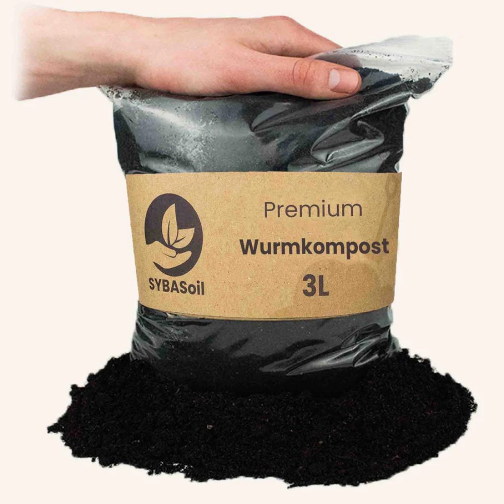 SYBASoil Premium Wurmkompost 3 Liter