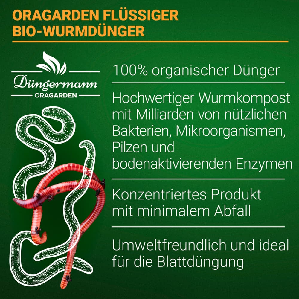 OraGarden Düngermann flüssiger Bio-Wurmdünger 500 ml