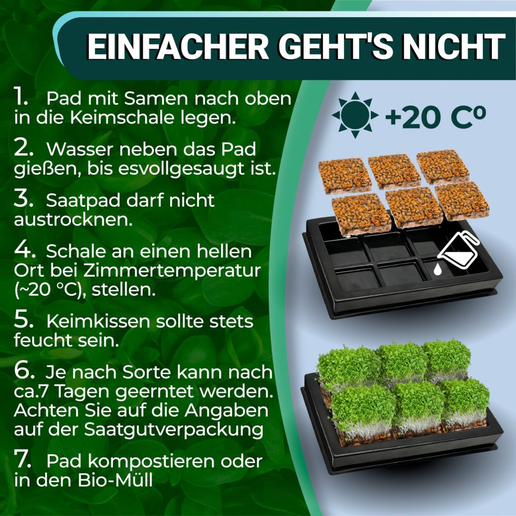 OraGarden Soil-MicroGreen Alfalfa Saatpad Set im 36er