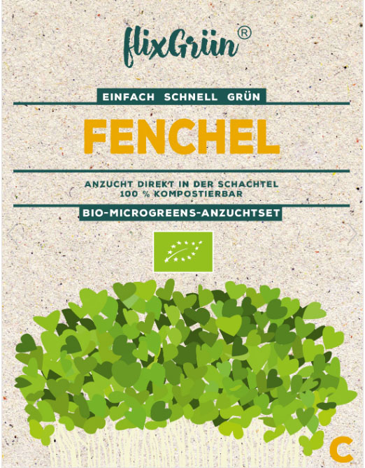 Flixgrün Bio-MicroGreens-Anzuchtset Fenchel