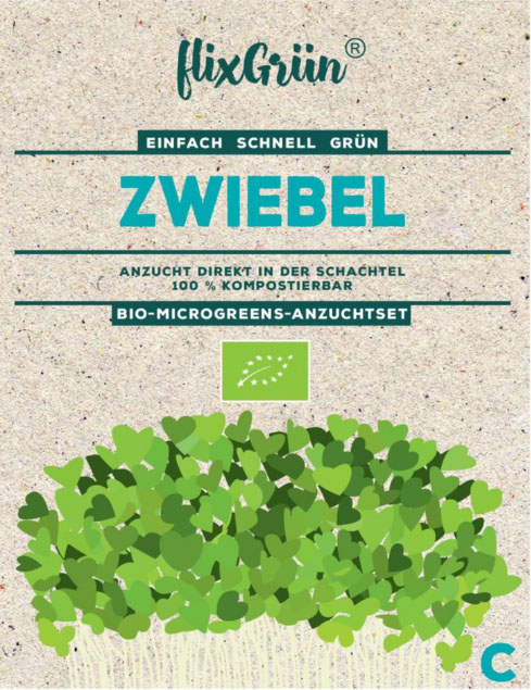 Flixgrün Bio-MicroGreens-Anzuchtset Zwiebel