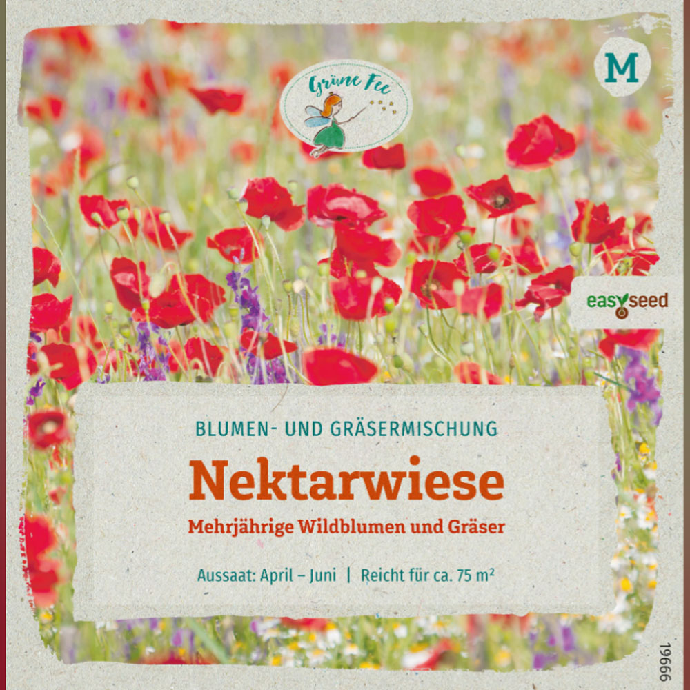 Grüne Fee Nektarwiese Wildblumen- und Kräutermischung mit Gräsern 0.3 kg