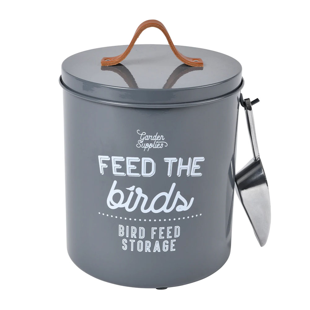 Burgon & Ball Vogelfutterdose 'Feed the Birds' - Grau