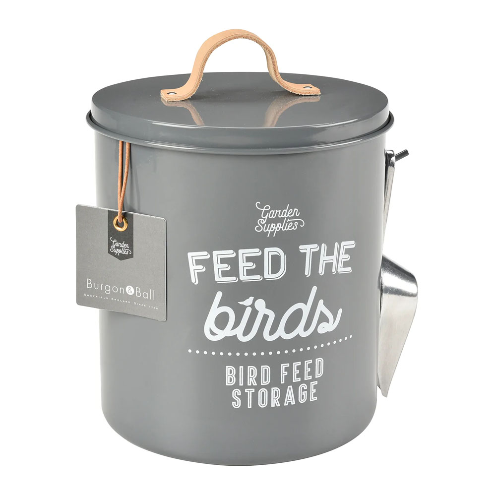 Burgon & Ball Vogelfutterdose 'Feed the Birds' - Grau