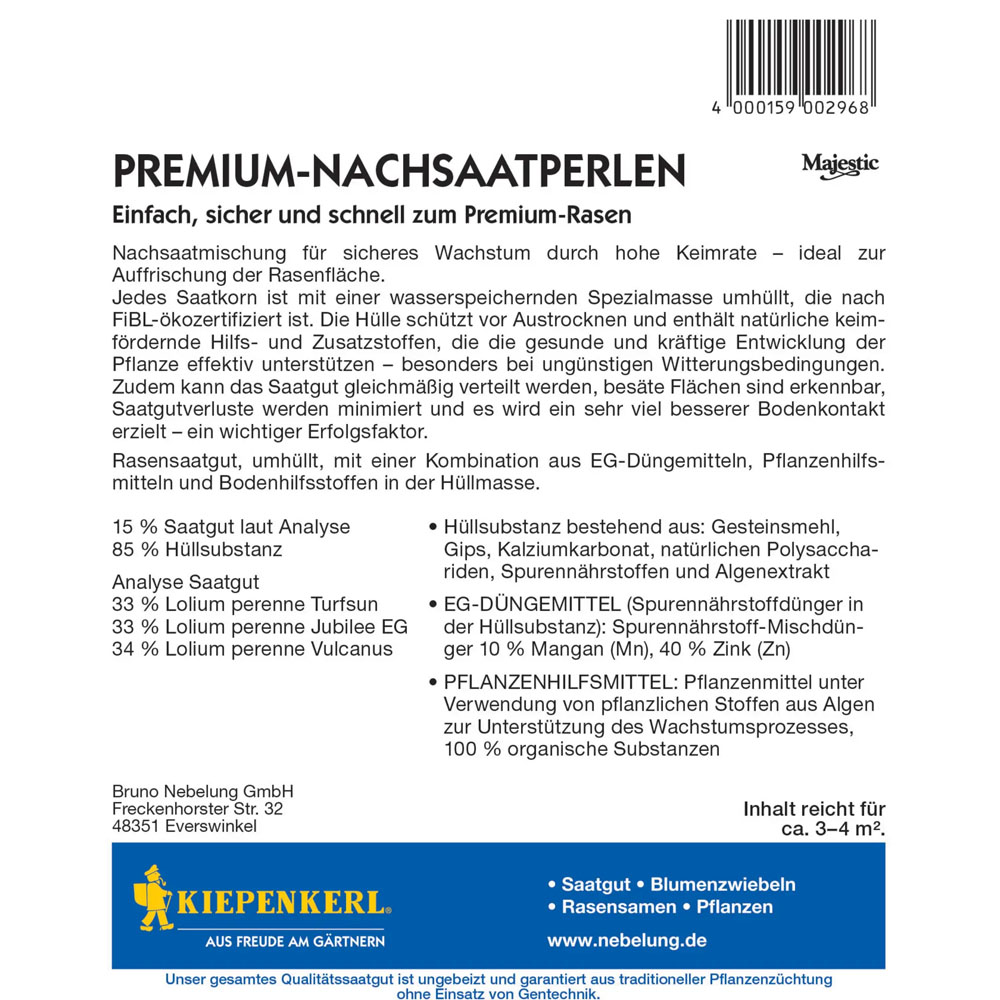 Kiepenkerl Profi-Line Premium-Nachsaatperlen, 0.1 kg